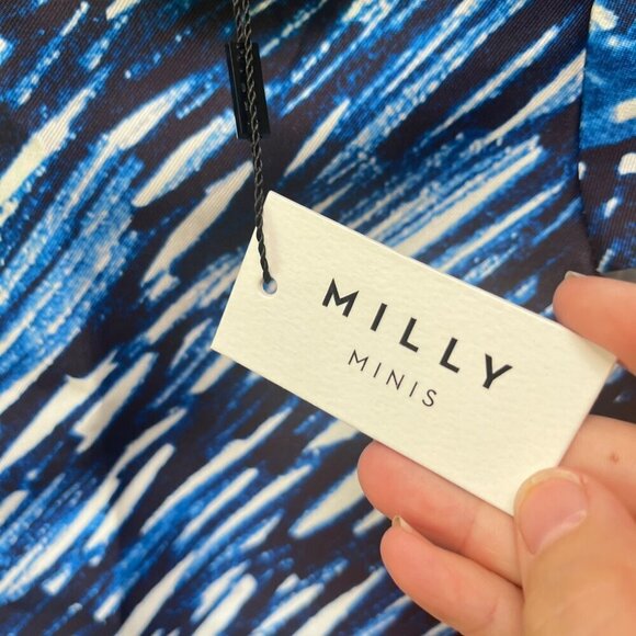 Milly Minis Scribble Print Chloe Dress Blue/White Size 4‎ - Picture 2 of 6